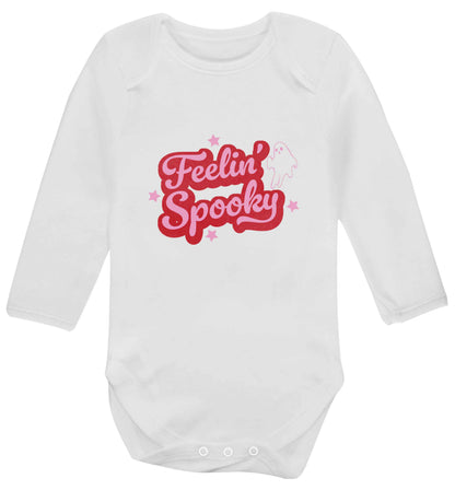 Feelin' Spooky Kit baby vest long sleeved white 6-12 months