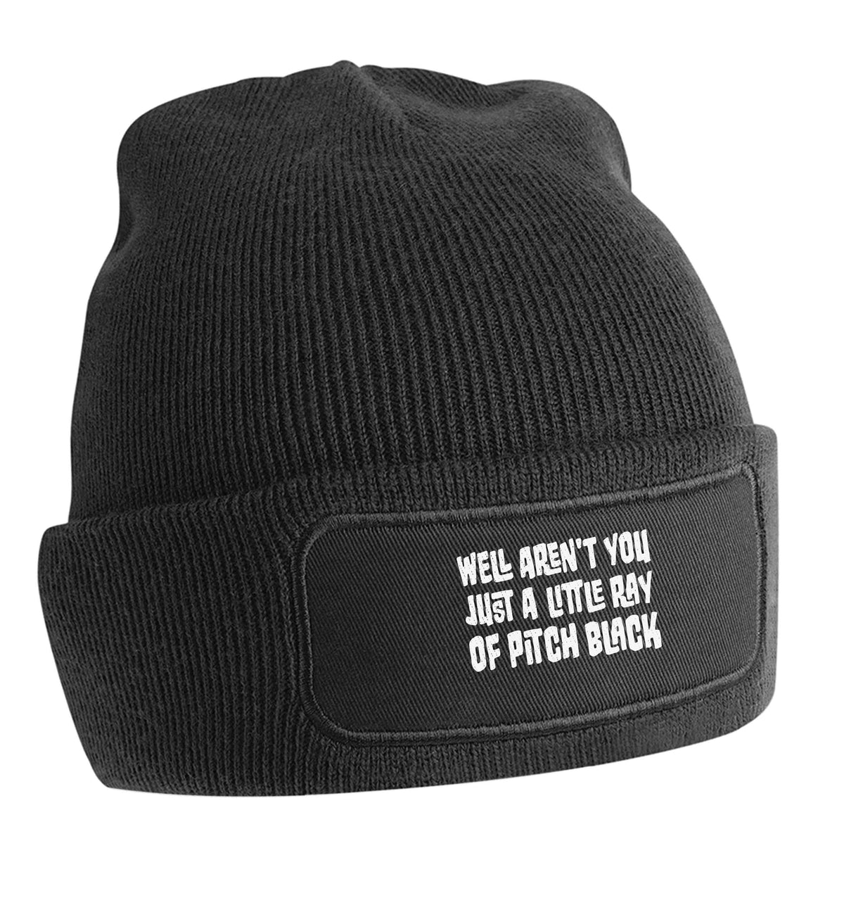 Well aren't you just a little ray of pitch black Kit beanie hat