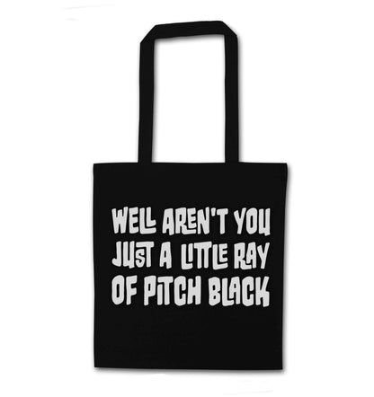 Well aren't you just a little ray of pitch black Kit black tote bag