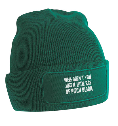 Well aren't you just a little ray of pitch black Kit beanie hat