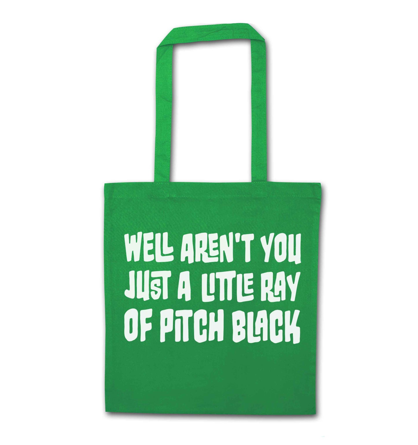Well aren't you just a little ray of pitch black Kit green tote bag