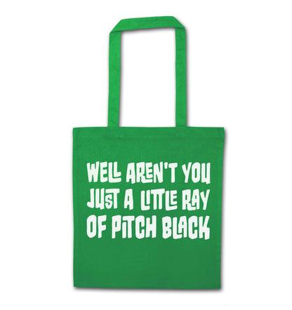 Well aren't you just a little ray of pitch black Kit green tote bag