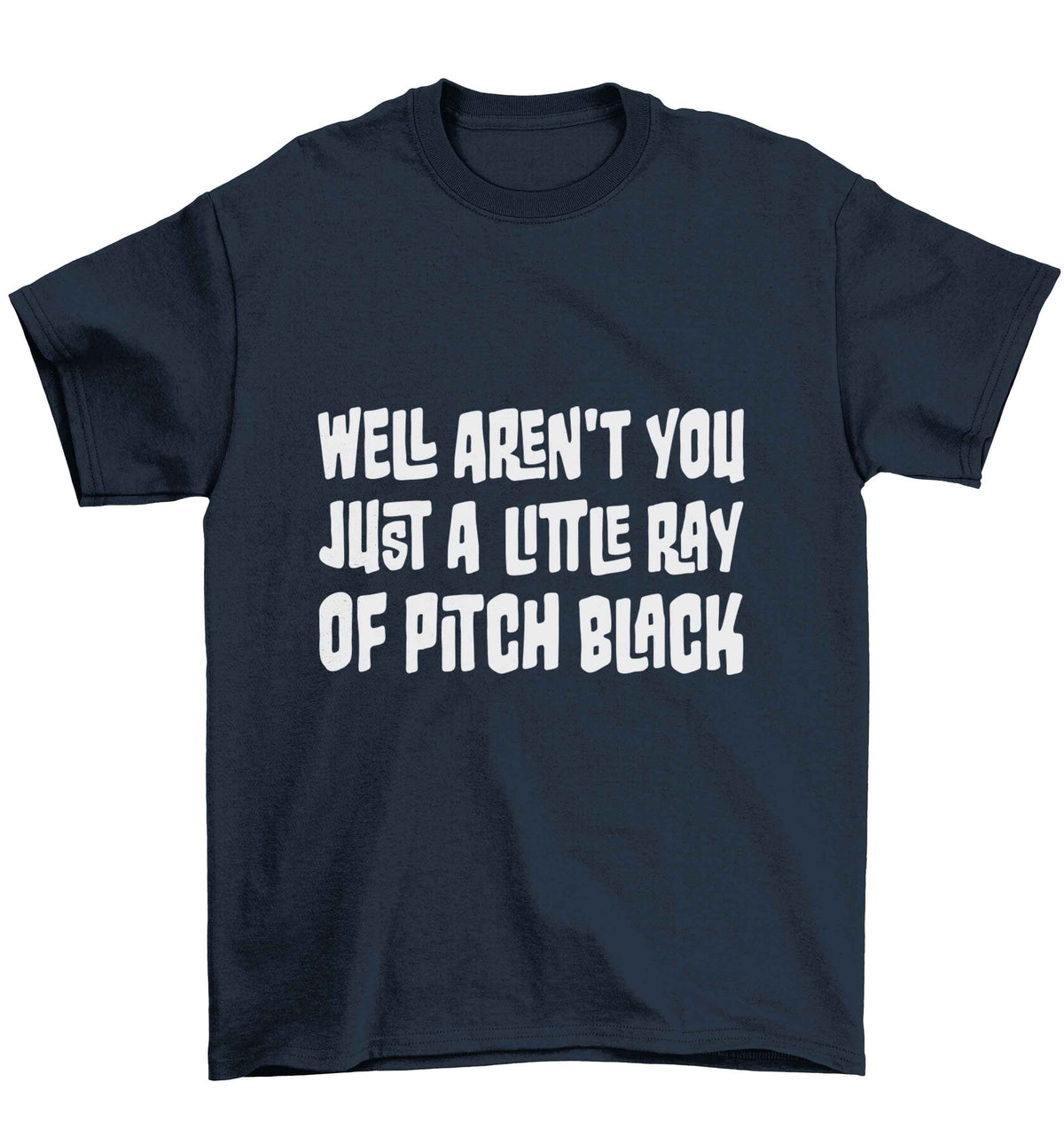 Well aren't you just a little ray of pitch black Kit Children's navy Tshirt 12-13 Years