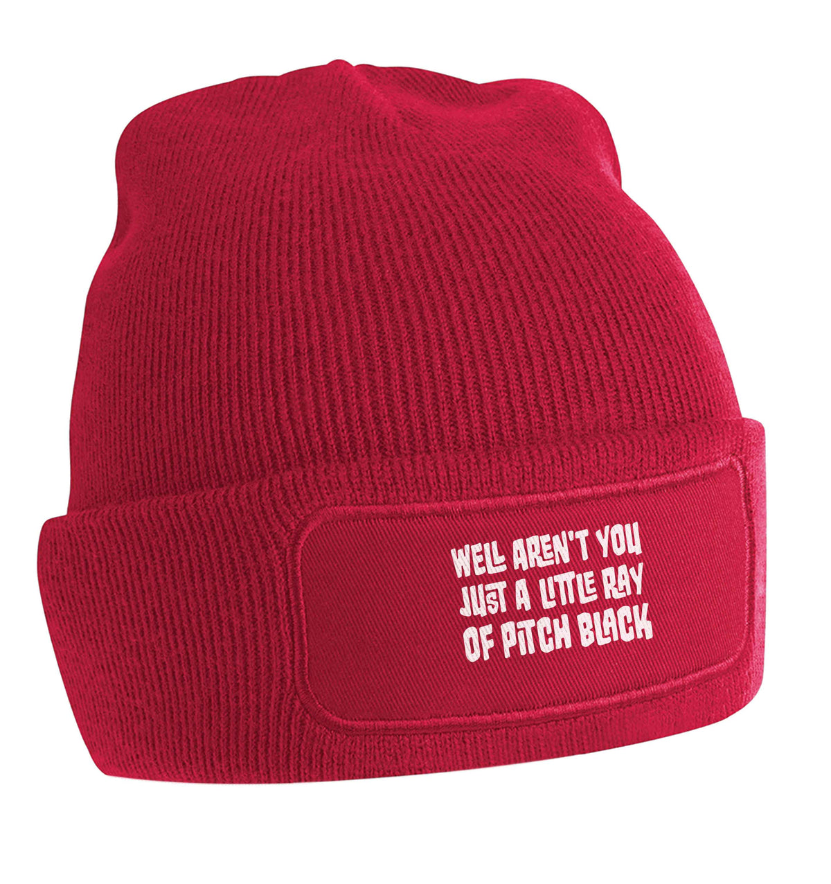 Well aren't you just a little ray of pitch black Kit beanie hat