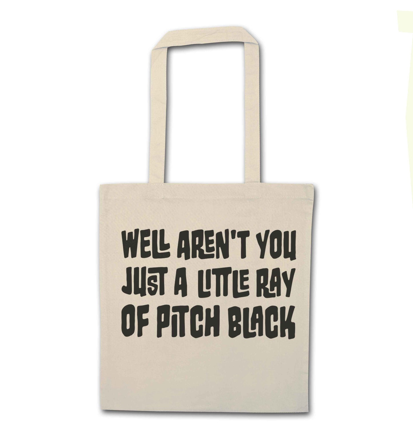 Well aren't you just a little ray of pitch black Kit natural tote bag