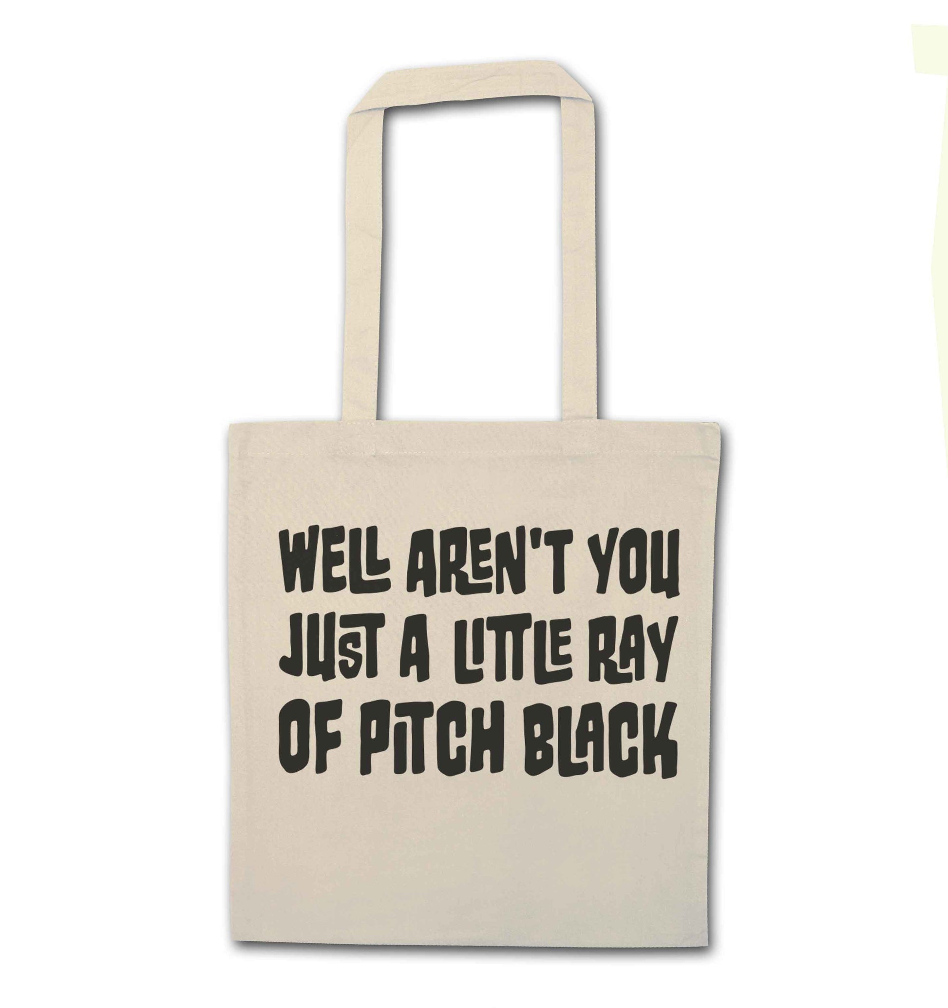 Well aren't you just a little ray of pitch black Kit natural tote bag