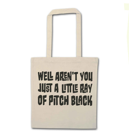 Well aren't you just a little ray of pitch black Kit natural tote bag