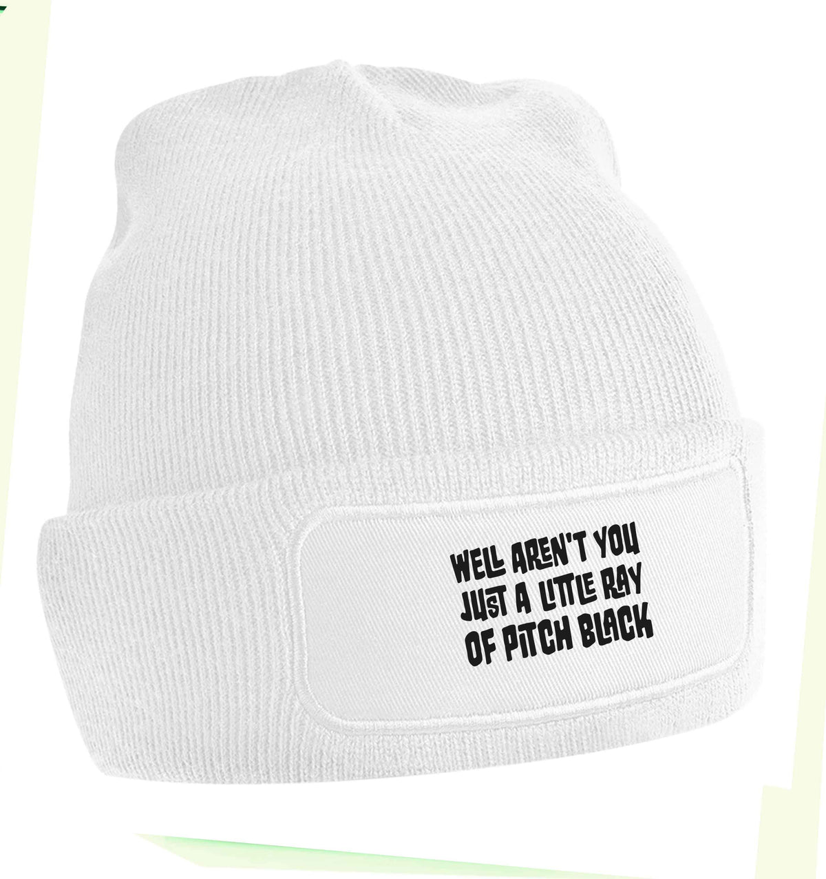 Well aren't you just a little ray of pitch black Kit beanie hat
