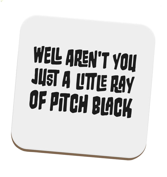 Well aren't you just a little ray of pitch black Kit set of four coasters