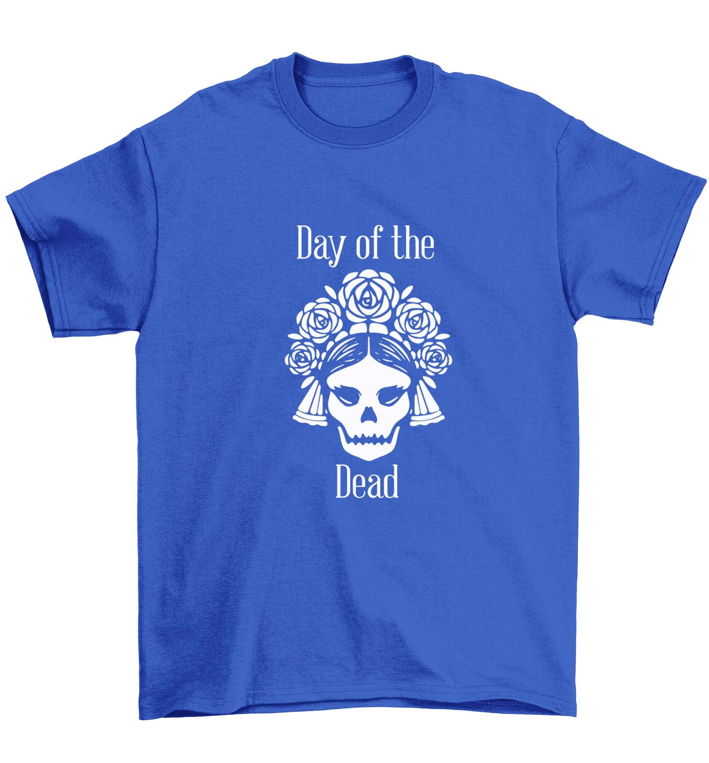 Day of the dead Children's blue Tshirt 12-13 Years
