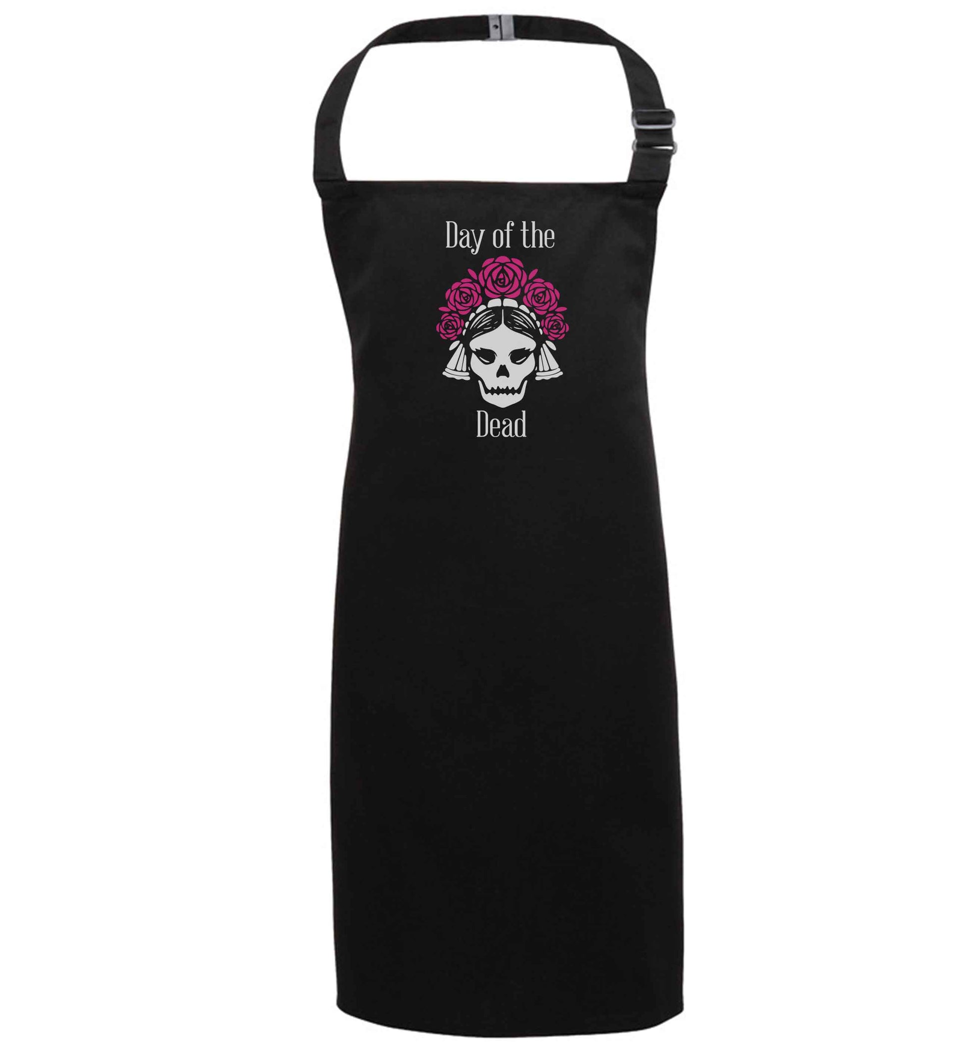 Day of the dead black apron 7-10 years