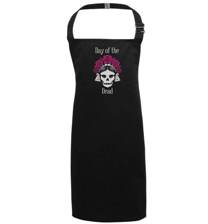 Day of the dead black apron 7-10 years