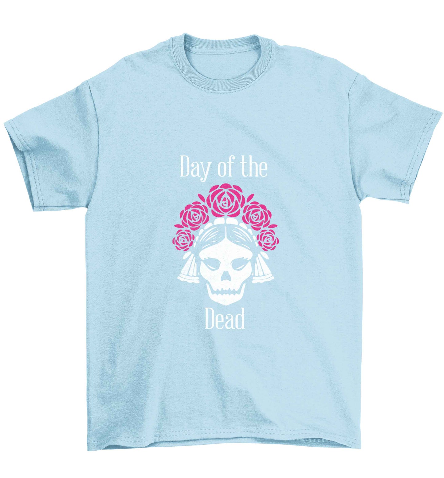Day of the dead Children's light blue Tshirt 12-13 Years