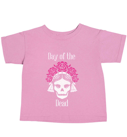 Day of the dead light pink baby toddler Tshirt 2 Years