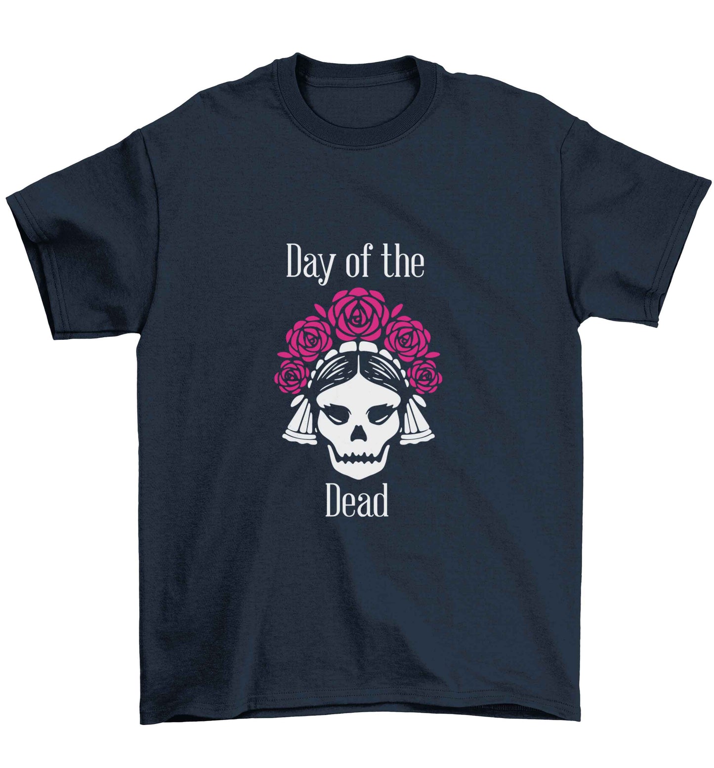 Day of the dead Children's navy Tshirt 12-13 Years