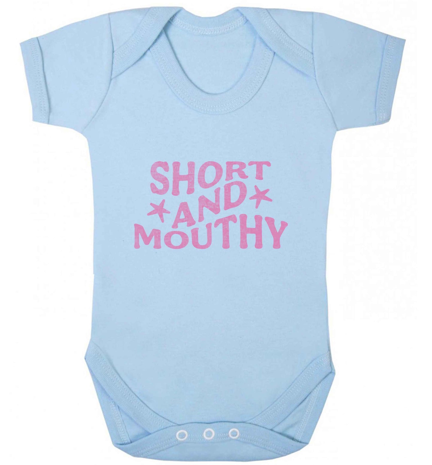 Short and mouthy baby vest pale blue 18-24 months
