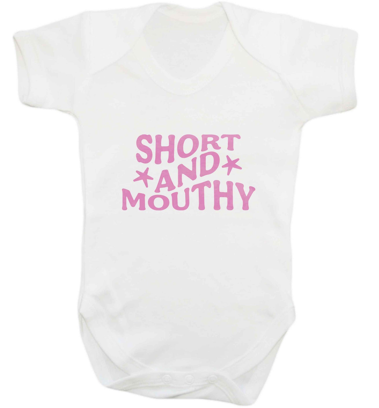 Short and mouthy baby vest white 18-24 months