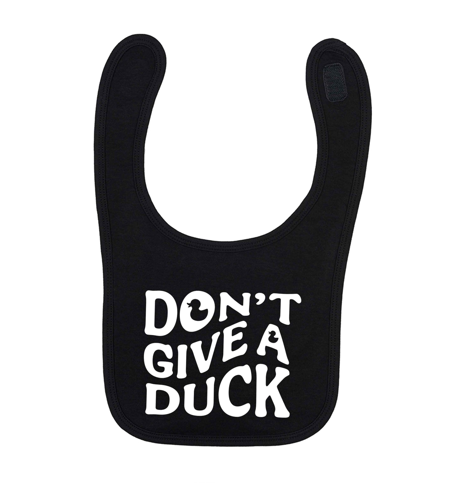 Don't give a duck black baby bib
