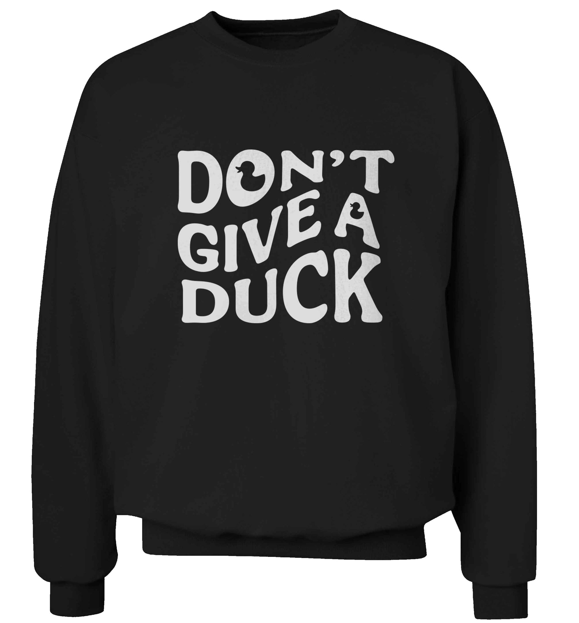 Don't give a duck adult's unisex black sweater 2XL