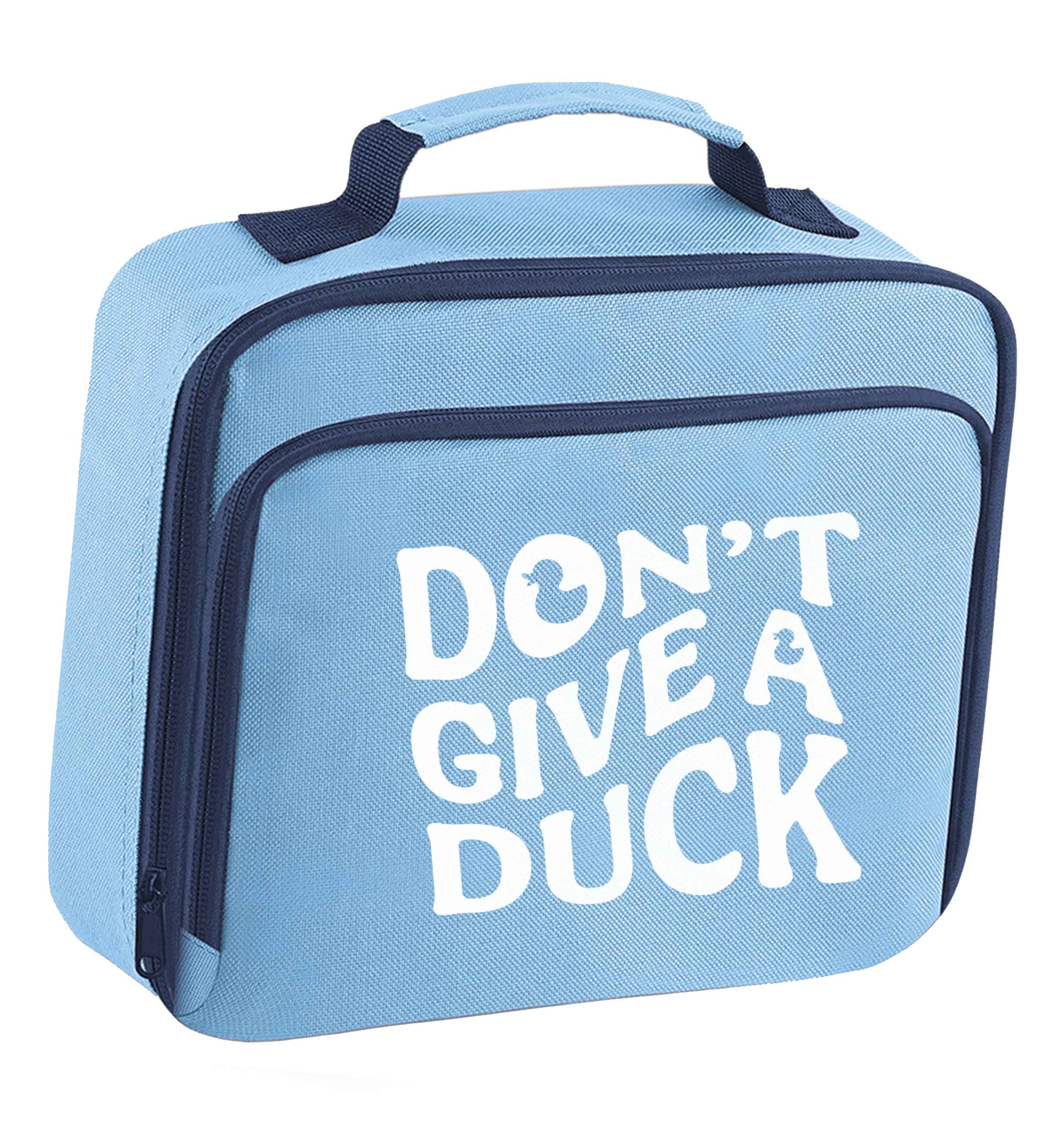 Don't give a duck insulated blue lunch bag cooler