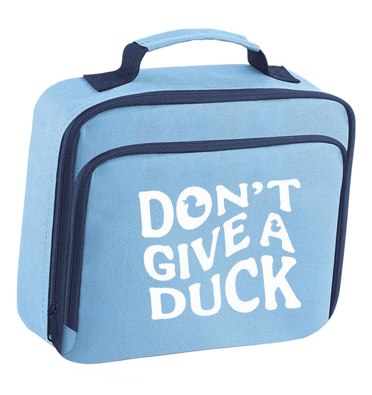 Don't give a duck insulated blue lunch bag cooler