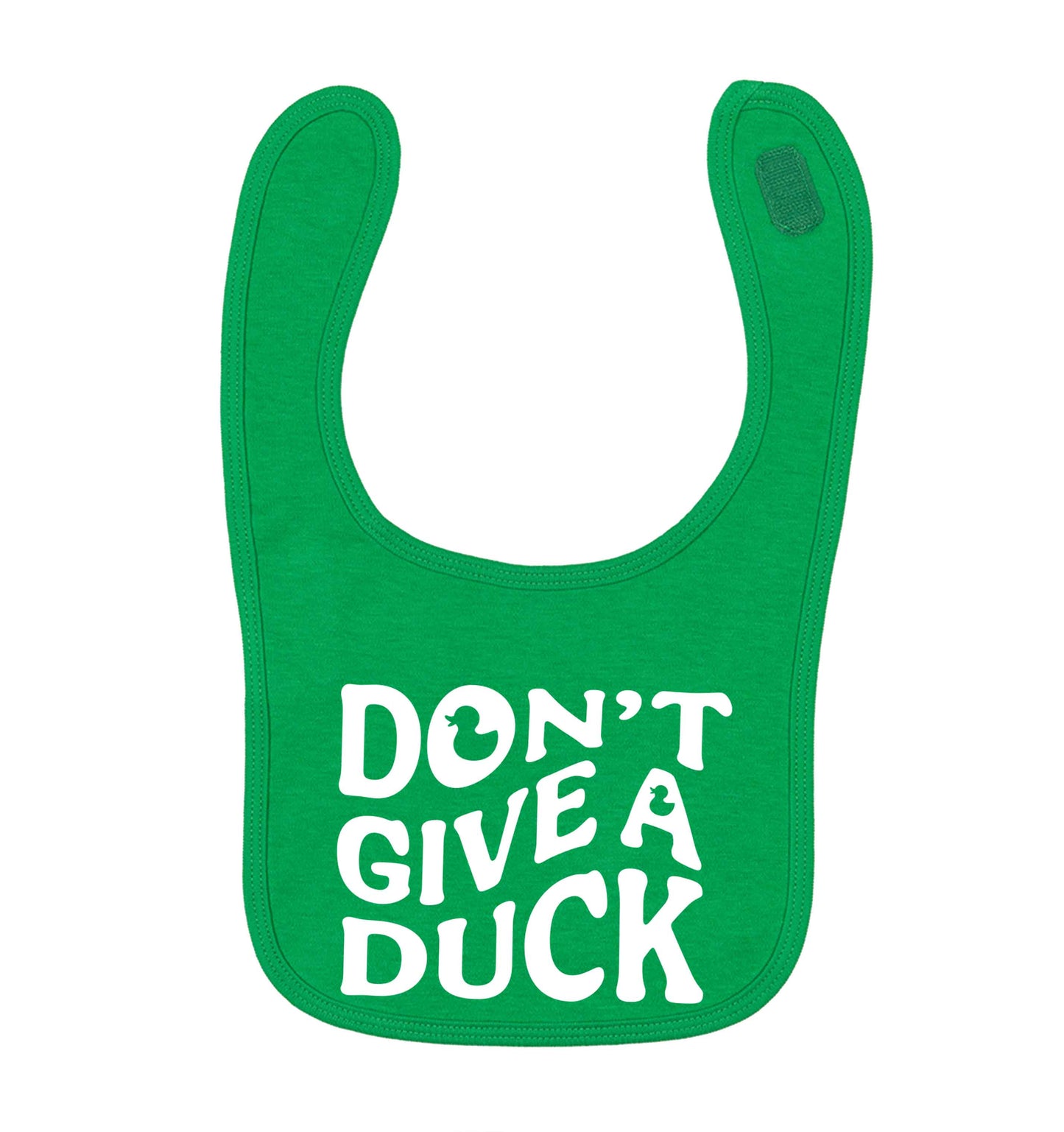 Don't give a duck green baby bib