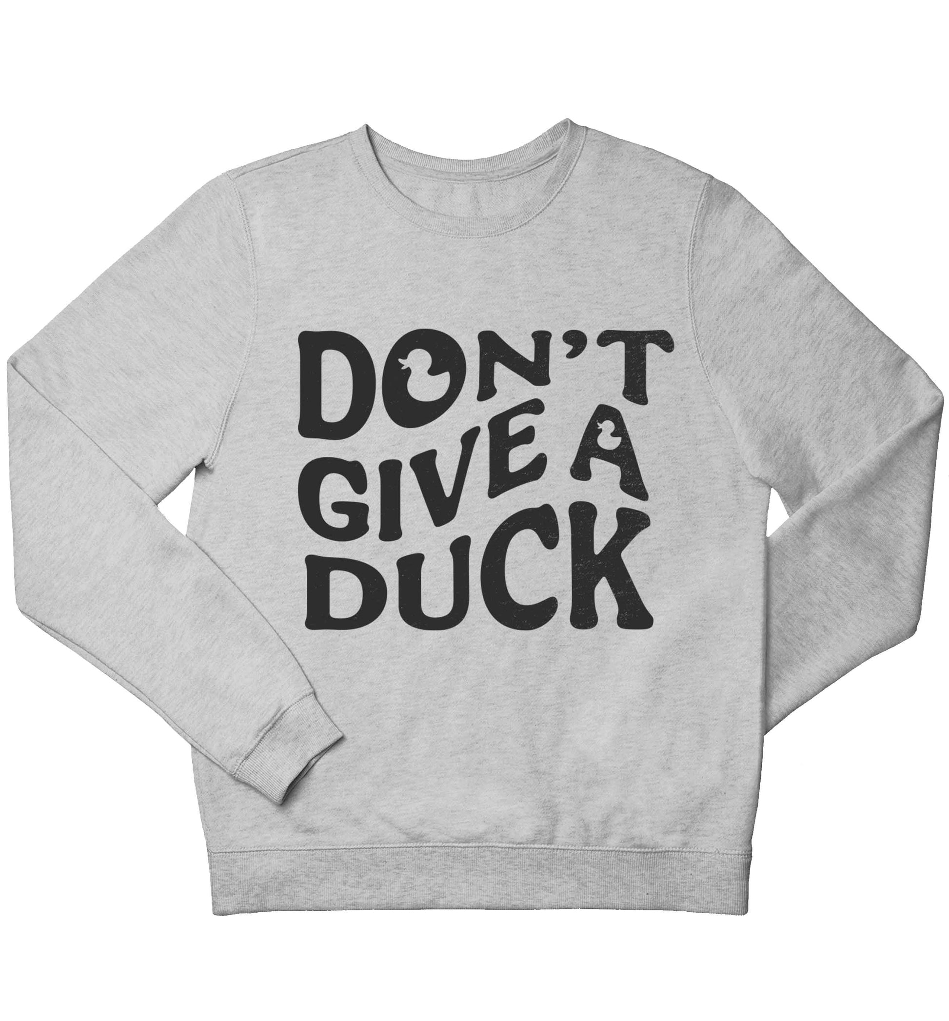 Don't give a duck children's grey sweater 12-13 Years