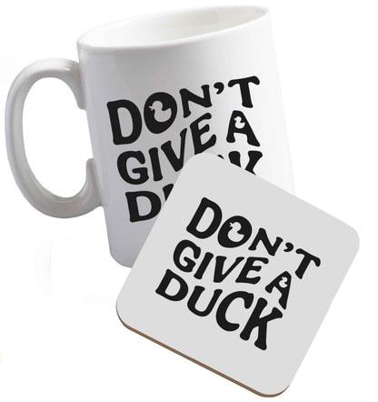 10 ozShort and Mouthy ceramic mug and coaster set right handed