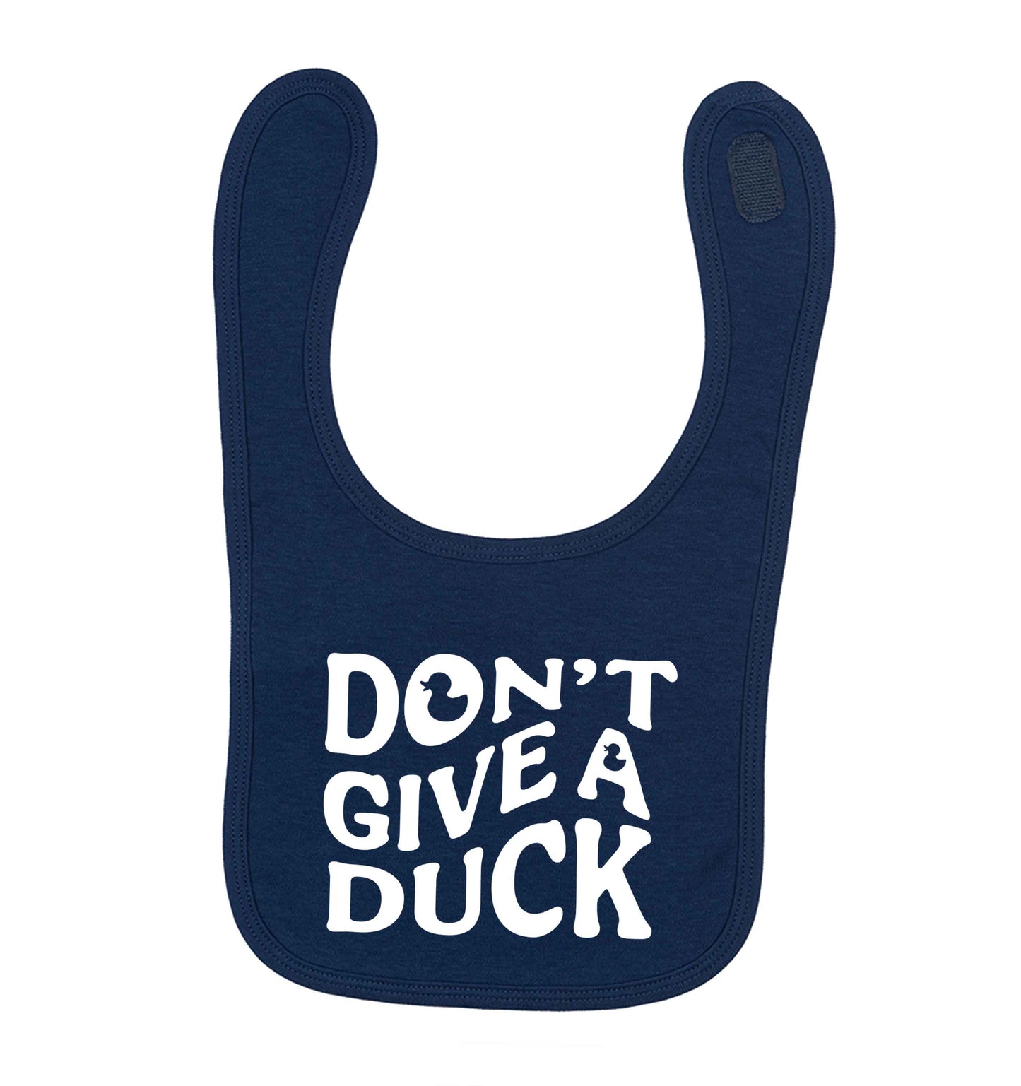 Don't give a duck navy baby bib