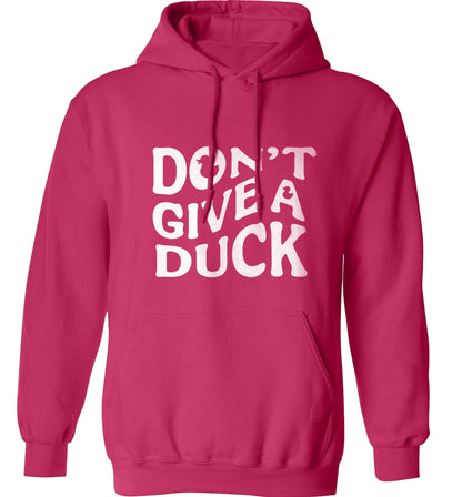Don't give a duck adults unisex pink hoodie 2XL