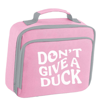 Don't give a duck insulated pink lunch bag cooler