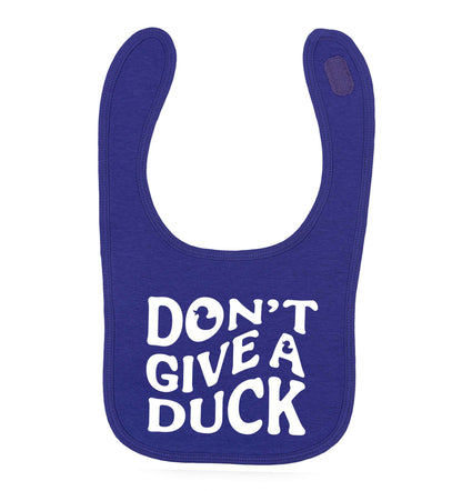 Don't give a duck purple baby bib