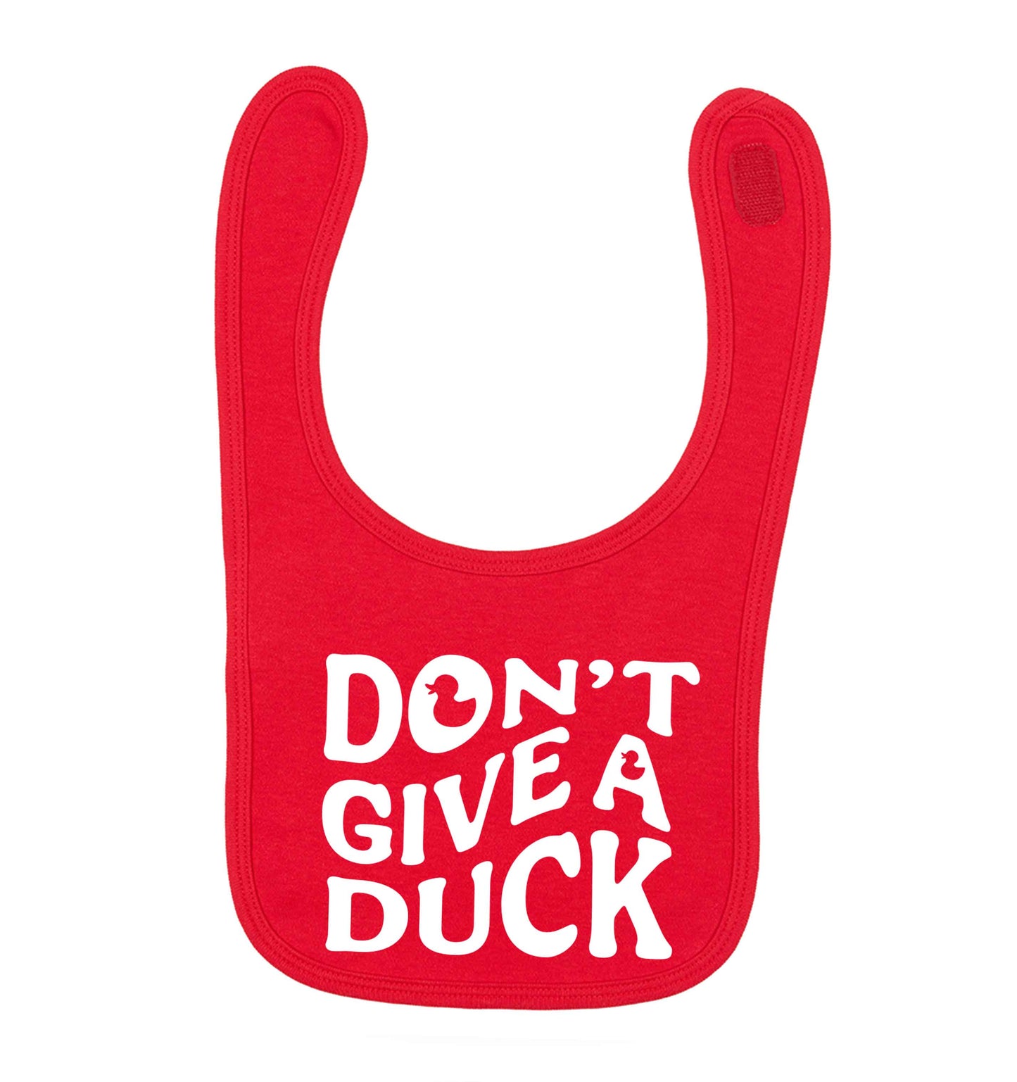 Don't give a duck red baby bib