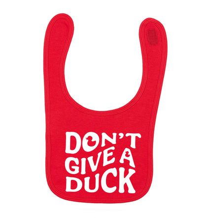 Don't give a duck red baby bib