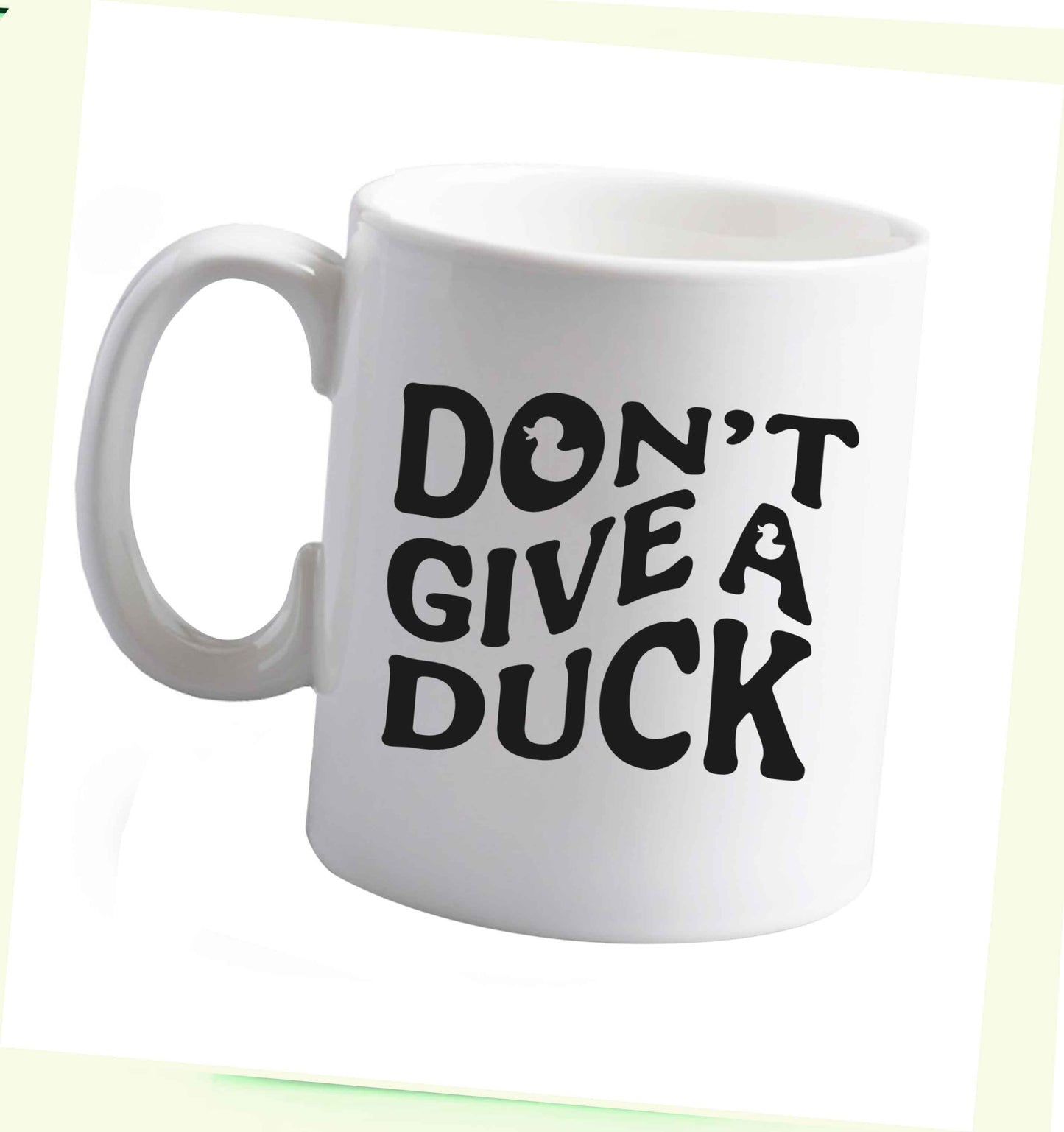 10 ozShort and Mouthy ceramic mug right handed