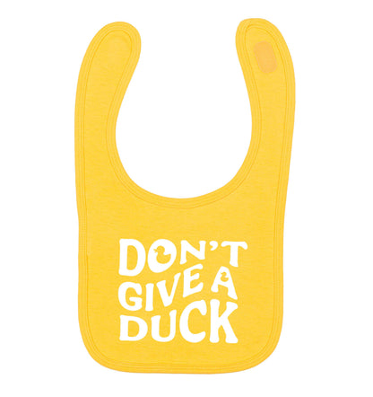 Don't give a duck yellow baby bib