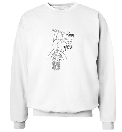 Thinking of you adult's unisex white sweater 2XL