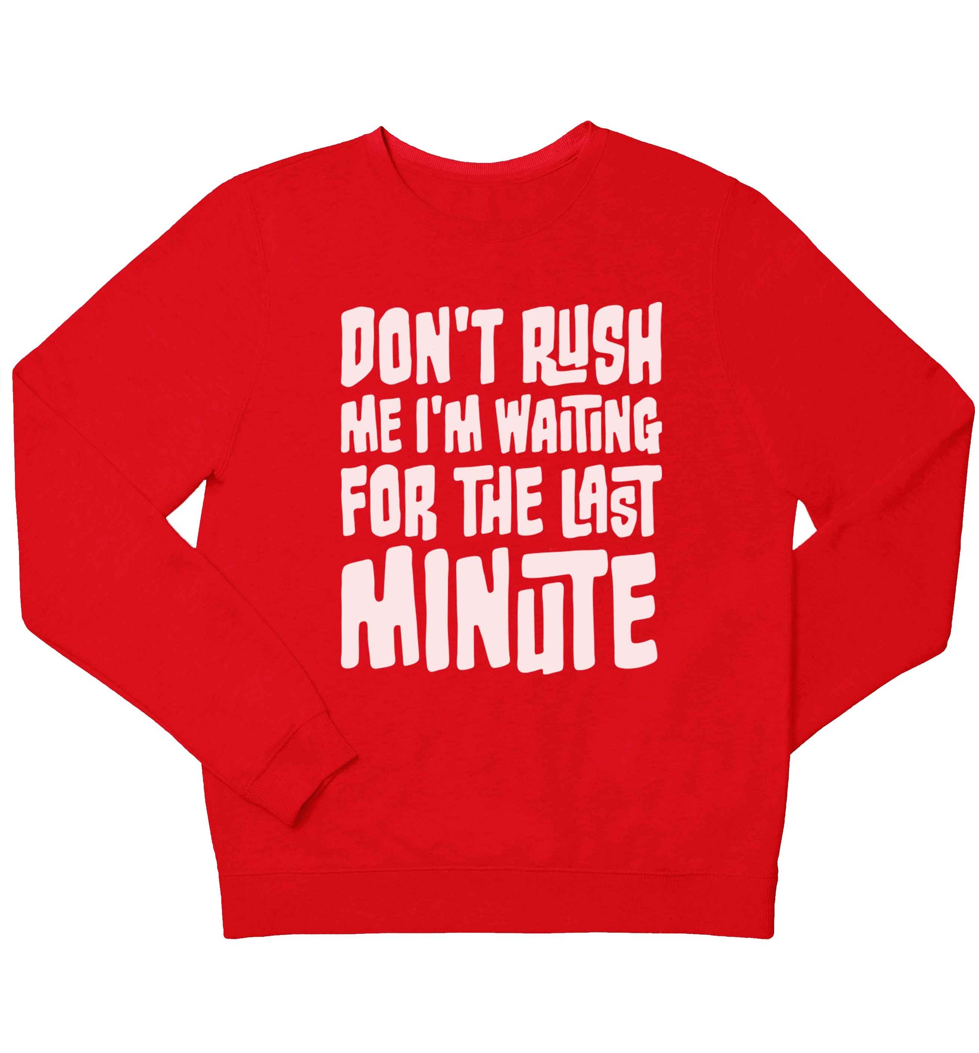 Don't rush me I'm waiting for the last minute children's grey sweater 12-13 Years