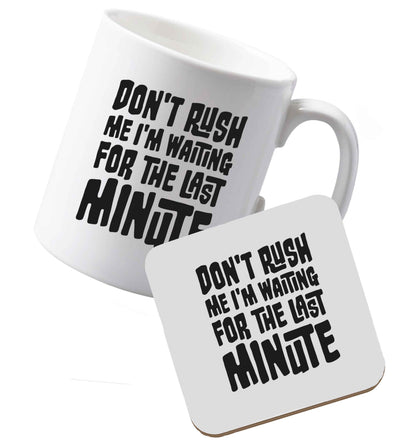 10 oz Ceramic mug and coasterMy Grandson Thinks I'm Perfect both sides