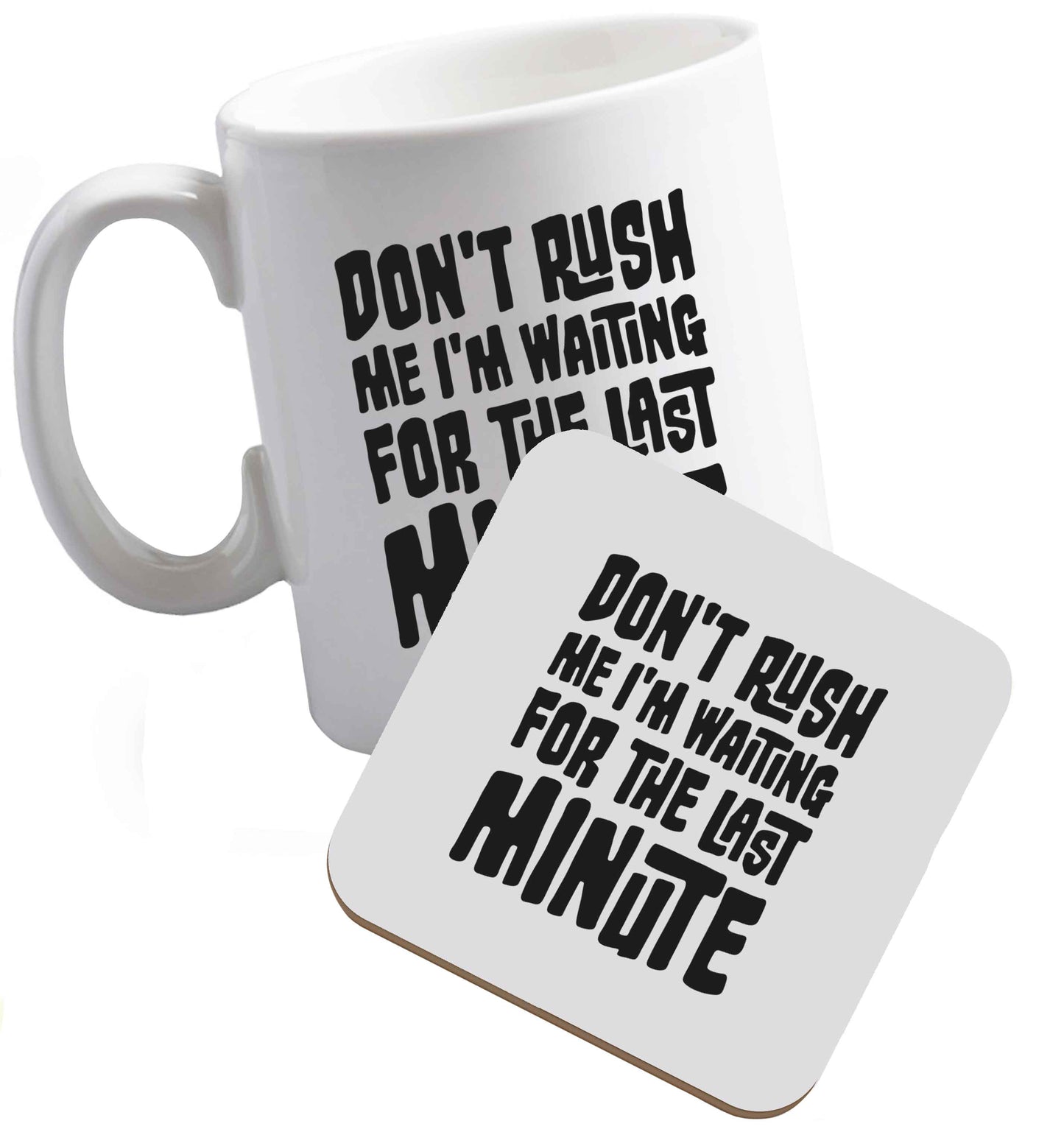 10 ozMy Grandson Thinks I'm Perfect ceramic mug and coaster set right handed