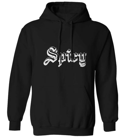 Spicy adults unisex black hoodie 2XL