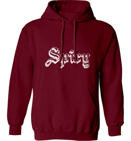 Spicy adults unisex maroon hoodie 2XL