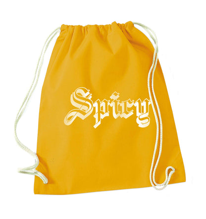 Spicy mustard drawstring bag