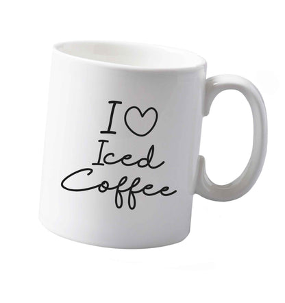 10 ozI Love Iced Coffee ceramic mug both sides