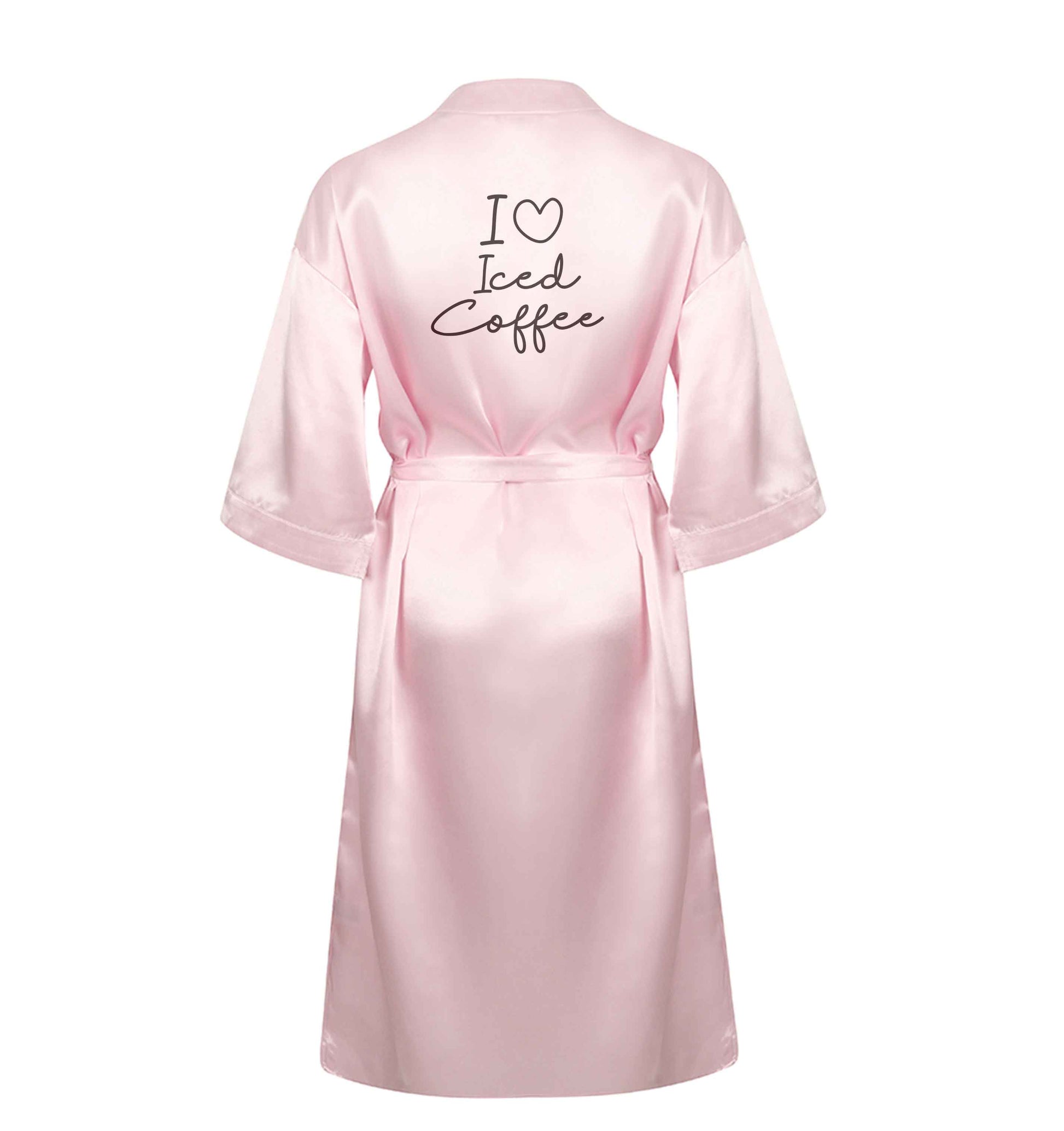 I love iced coffee XL/XXL pink ladies dressing gown size 16/18