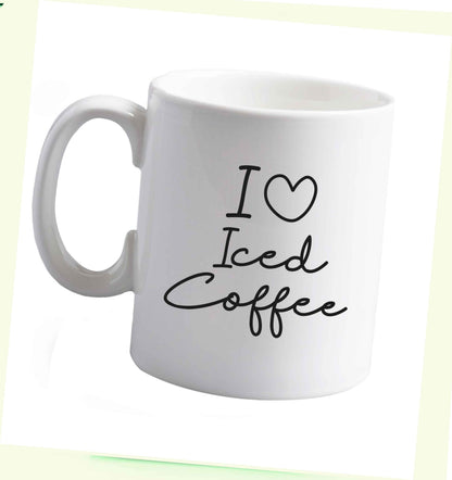 10 ozI Love Iced Coffee ceramic mug right handed