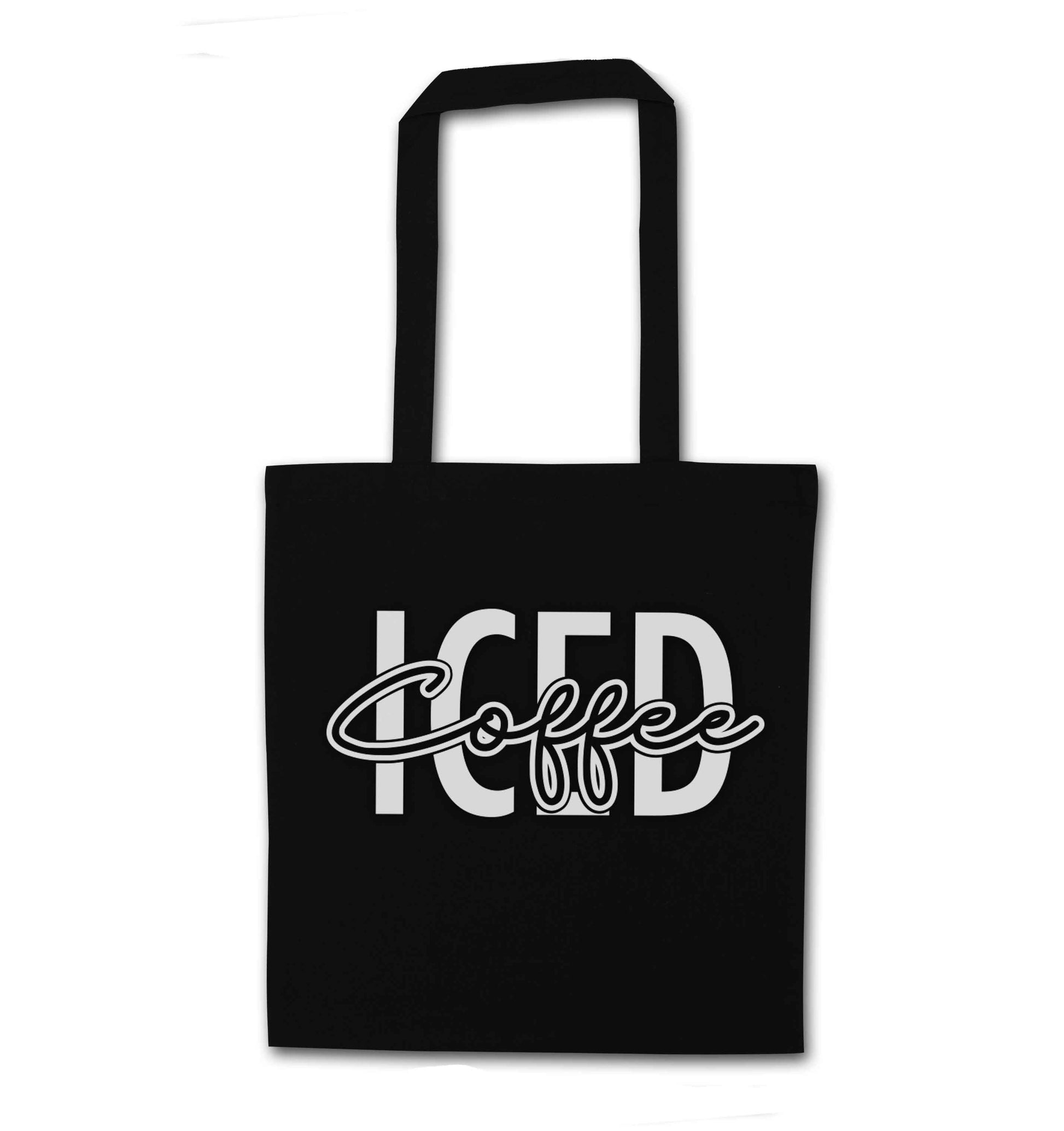Iced Coffee black tote bag