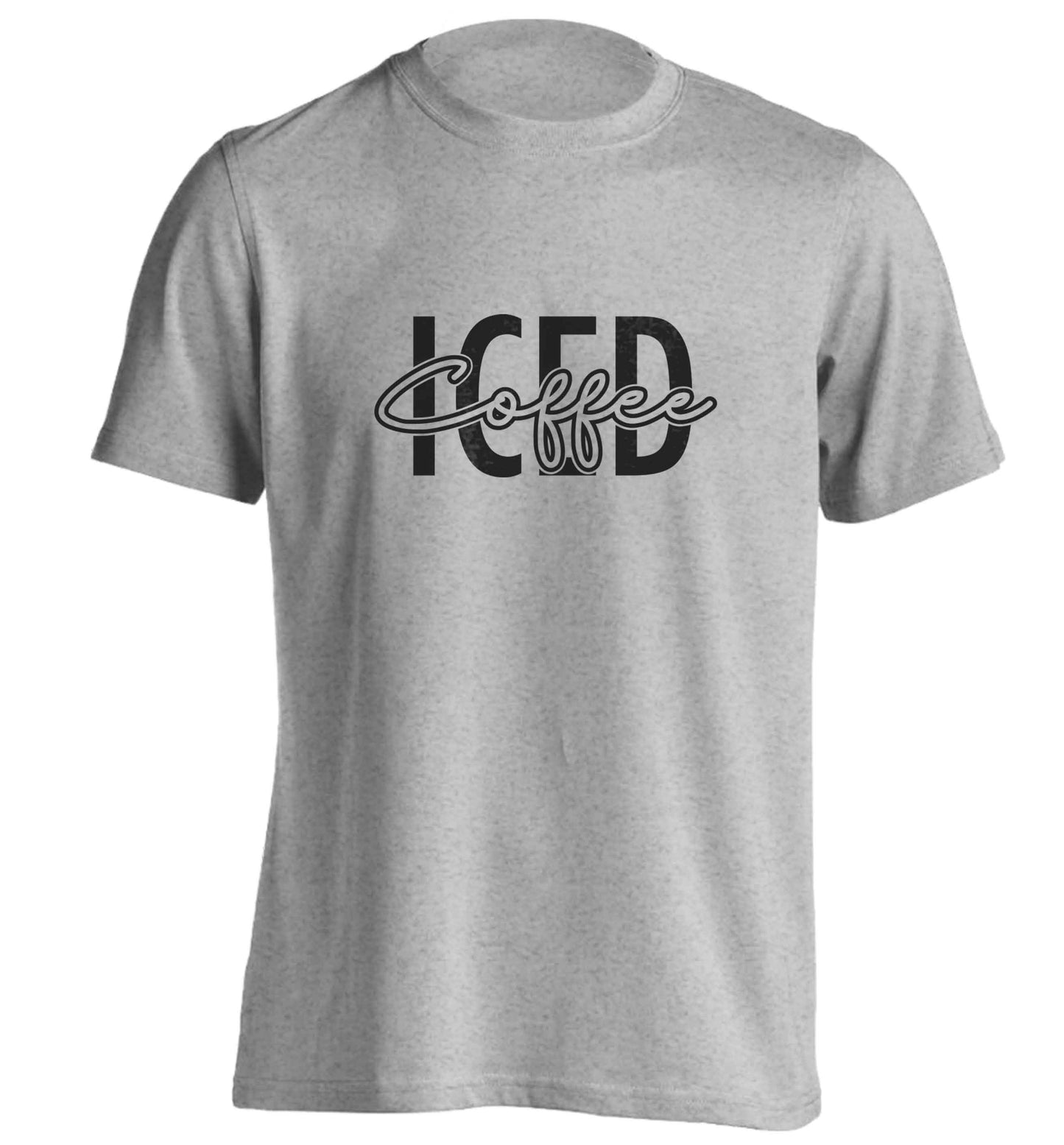 Iced Coffee adults unisex grey Tshirt 2XL