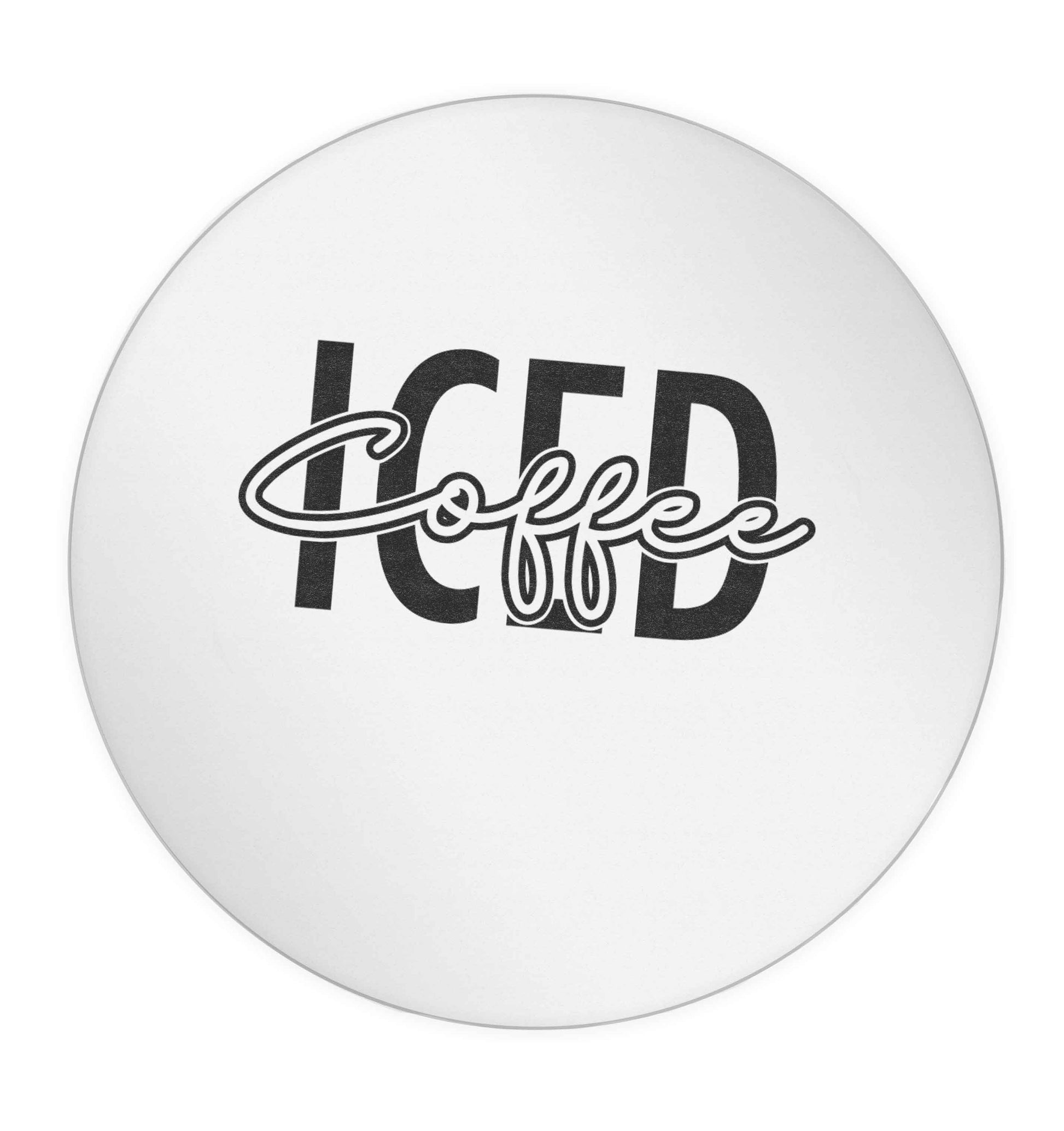 Iced Coffee 24 @ 45mm matt circle stickers