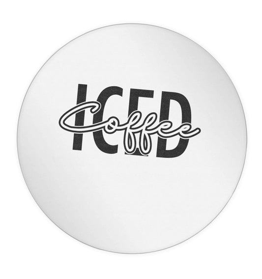 Iced Coffee 24 @ 45mm matt circle stickers